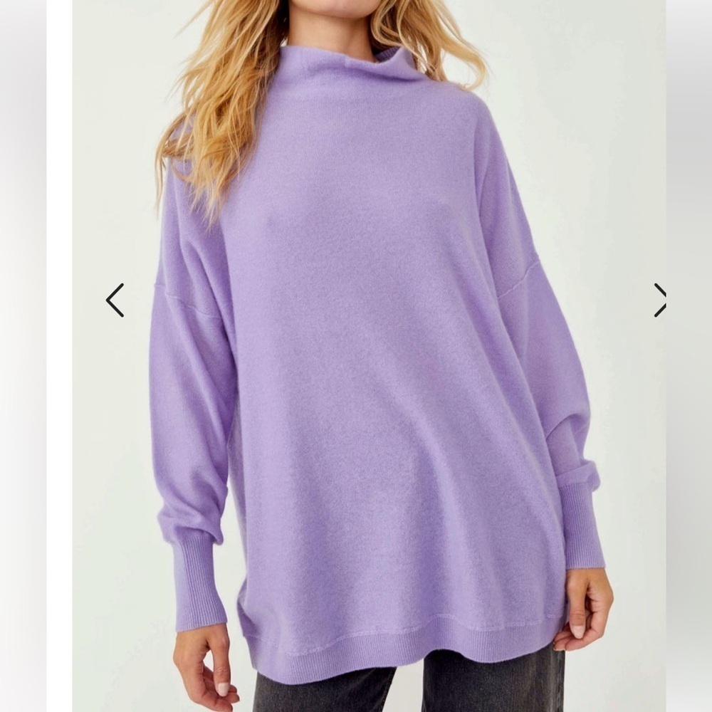 Free People Purple Pure Cashmere Ottoman Tunic